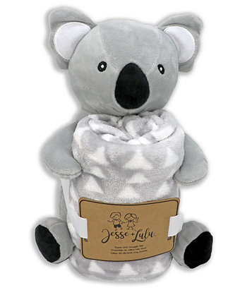 Baby Boys and Girls Plush Koala with Blanket, 2 Piece Set Jesse & Lulu