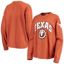 Женская футболка с длинным рукавом Pressbox Texas Orange Texas Longhorns Edith Unbranded