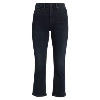 Эластичные расклешенные джинсы Carly с высокой посадкой VERONICA BEARD