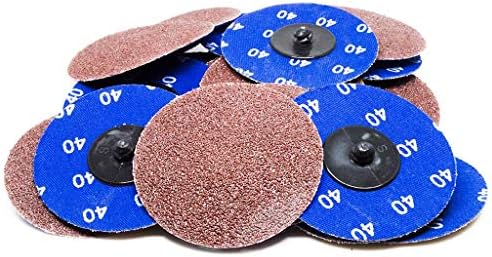 Benchmark Abrasives 3" Quick Change A/O Sanding Discs with a Male R-Type Backing Surface Prep Polish Burr Rust Paint Removal Use with Die Grinder (25 Pack) - 24 Grit Benchmark Abrasives