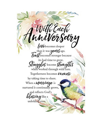 с деревянной табличкой Every Anniversary Woodland Grace Series с мольбертом, 6 "x 9" Dexsa