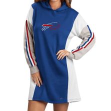 Женское платье-футболка с капюшоном и длинными рукавами G-III 4Her by Carl Banks Royal/White Buffalo Bills Bootleg с длинными рукавами G-III
