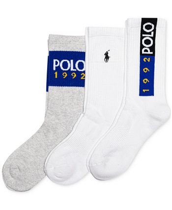 Women's 3-Pk. Polo 1992 Crew Socks Polo Ralph Lauren