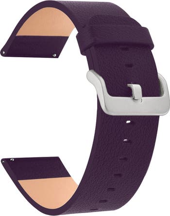 Большой кожаный ремешок для Fitbit Blaze с рамкой — фиолетовый POSH TECH