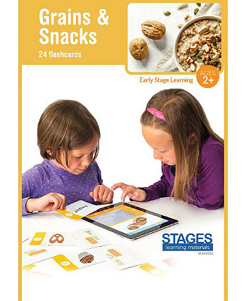 Интерактивная флэш-карта Link4fun Grains Snacks с бесплатным приложением для iPad Stages Learning Materials