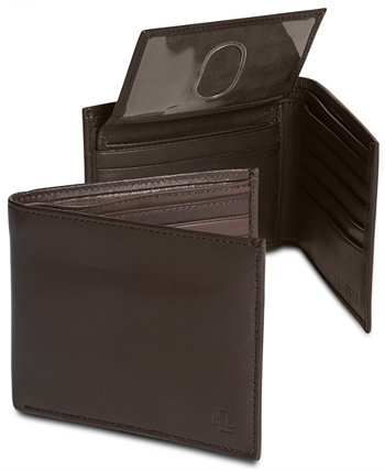 Мужской кошелек из полированной кожи двойного сложения Lauren by Ralph Lauren Ralph Lauren