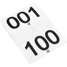 Juvale Marathon Bibs, White Racing Bibs Numbered 1 to 100 (7 x 4 Inches, 100 Pack) Juvale