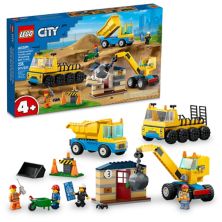 Набор строительных игрушек для малышей LEGO City Construction Trucks and Wrecking Ball Crane 60391 (235 деталей) Lego
