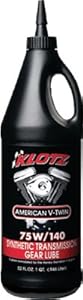 KLOTZ V-TWIN TRANS OIL 75W140 (QT), Manufacturer: KLOTZ, Manufacturer Part Number: KH-GL140-AD, Stock Photo - Actual parts may vary. Klotz