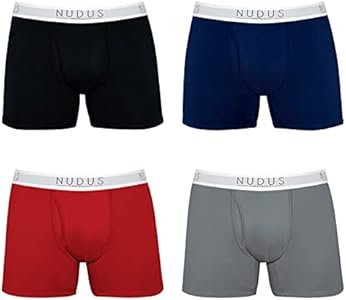 Мужские Боксеры NUDUS UNDERWEAR Стильные Бамбуковые Рэйоновые Мягкие С Трубчиком - Набор Из 4 Пары В Подарочной Коробке NUDUS UNDERWEAR