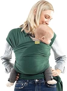 Boba Baby Wrap Carrier Newborn to Toddler - Stretchy Baby Wraps Carrier - Baby Sling - Hands-Free Baby Carrier Wrap - Baby Carrier Sling - Baby Carrier Newborn to Toddler 7-35 lbs (Sage Green) Boba