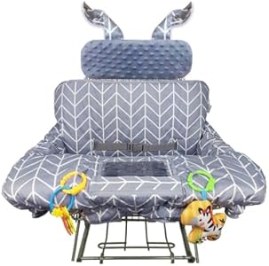 Shopping Cart Cover for Baby ICOPUCA Cotton High Chair Cover, Reversible, Machine Washable for Infant, Toddler, Boy or Girl (Grey Arrow Print) ICOPUCA