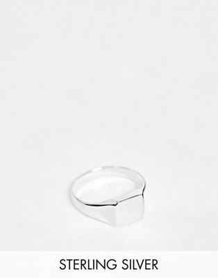 Серебряное кольцо с печаткой на мизинце ASOS DESIGN ASOS DESIGN