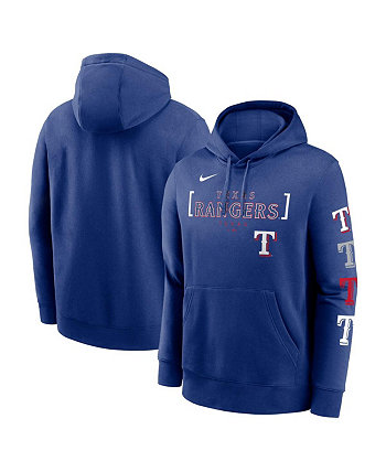 Men's Royal Texas Rangers Club Stack Pullover Hoodie Nike