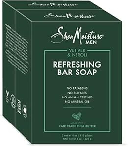 Sheamoisture, Men Bar Soap Vetiver & Neroli, 4 Ounce 2 Pk SheaMoisture