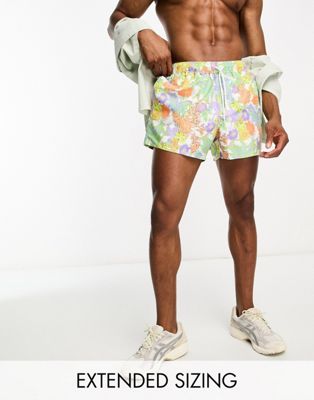 Короткие шорты для плавания с цветочным принтом ASOS DESIGN ASOS DESIGN