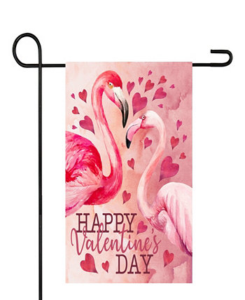 Открытый садовый флаг с фламинго ко Дню святого Валентина, 12,5 x 18 дюймов Northlight