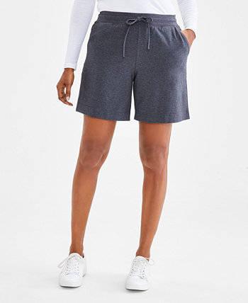 Women's Mid Rise Sweatpant Shorts, Created for Macy's Style & Co