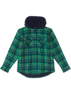Фланелевая рубашка на флисовой подкладке в клетку с капюшоном (для больших детей) L.L.Bean