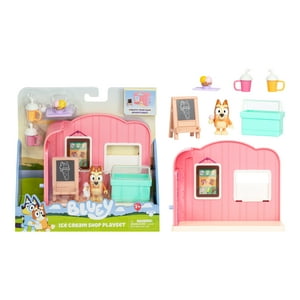 Bluey Ice Cream Shop Mini Playsets, Includes Bingo Figure and Accessories, Ages 3+, Toddler Toys Bluey