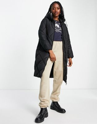 Женское Длинное Пальто с Стеганым Дизайном New Look New Look