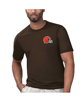 Мужская коричневая футболка Cleveland Browns Licensed to Chill Margaritaville