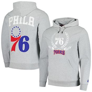 Unisex FISLL Heather Gray Philadelphia 76ers Heritage Crest Pullover Hoodie Fisll