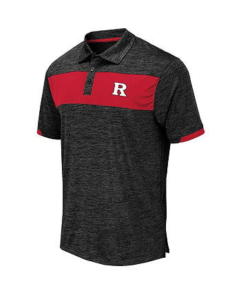 Men's Black Rutgers Scarlet Knights Nelson Polo Shirt Colosseum