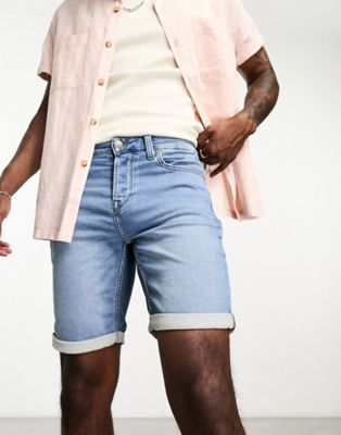 Only & Sons denim shorts in mid blue Only & Sons