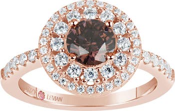 Обручальное кольцо с круглым вырезом и паве с паве Suzy Levian