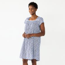 Petite Croft & Barrow® Short Sleeve Knit Nightgown Croft & Barrow