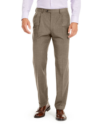Мужские классические брюки из смесовой шерсти с эластичными двойными складками UltraFlex Ralph Lauren