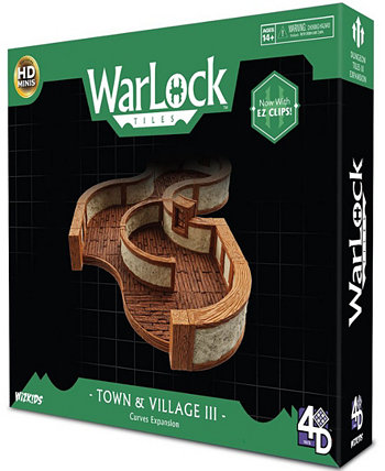 Warlock Tiles Town Village III Curves Miniatures Ролевая игра Настольный аксессуар WizKids Games