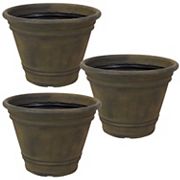 Franklin Outdoor Flower Pot Planter - 3-Pack Sunnydaze Decor