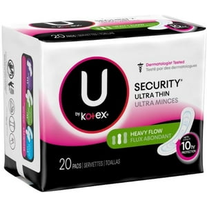 Kotex Security Ultra Thin Pads Long 20 Each (Pack of 6) Kotex