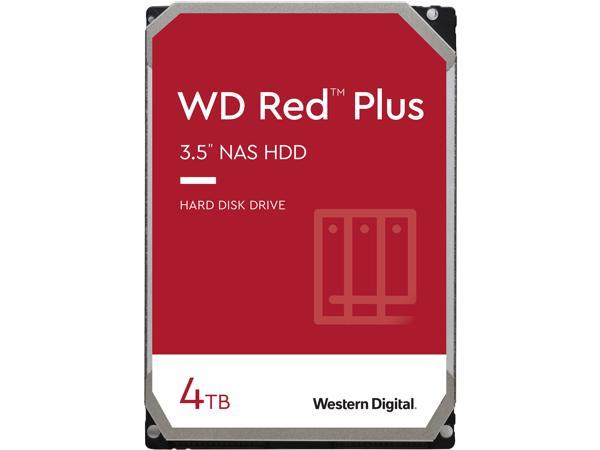 WD Red Plus 4TB NAS Hard Disk Drive - 5400 RPM Class SATA 6Gb/s, CMR, 128MB Cache, 3.5 Inch - WD40EFZX Western Digital