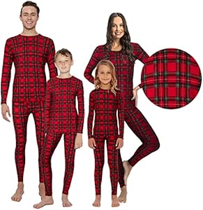 Rocky Christmas Reindeer Thermal Underwear - Pajamas Sets For Full Family (Men, Women, Boys & Girls) Matching Merry Xmas PJs Rocky