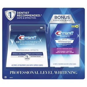 Crest 3D White Whitestrips Professional Effects + Crest 3D White Whitestrips 1 Hour Express (48 Count) Crest