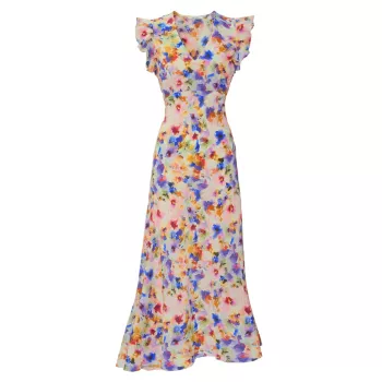 Платье миди Leighton с цветочным принтом Robert Graham