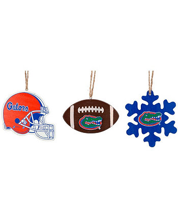 Набор из трех шлемов, футбольного мяча и украшений из снежинок Florida Gators Memory Company