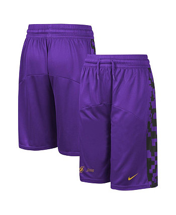 Big Boys Purple Los Angeles Lakers Courtside Starting Five Team Shorts Nike