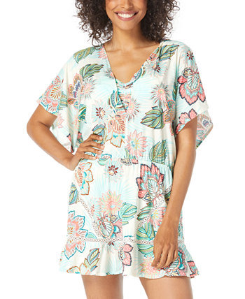 Женское многоуровневое платье для плавания с кружевной отделкой и принтом Adorn Cover-Up Coco Reef