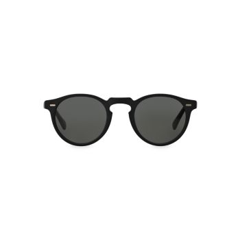 Солнцезащитные очки Gregory Peck в круглой оправе 50 мм Brunello Cucinelli