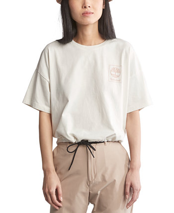 Женская укороченная футболка с кулиской и подолом Timberland