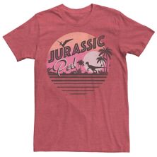 Мужская розовая футболка Jurassic Park с градиентом Sunset Get Wild Jurassic Park