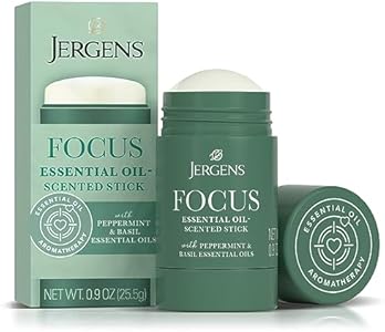 Jergens Awaken Essential Oil-Scented Stick, Calming Aromatherapy Stick with Wild Orange and Lemon Essential Oils, 0.9 Oz Jergens