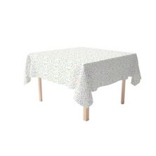 Square Tablecloth, 100% Polyester, 60x60&#34;, Sprinkles on White Fabric Textile Products