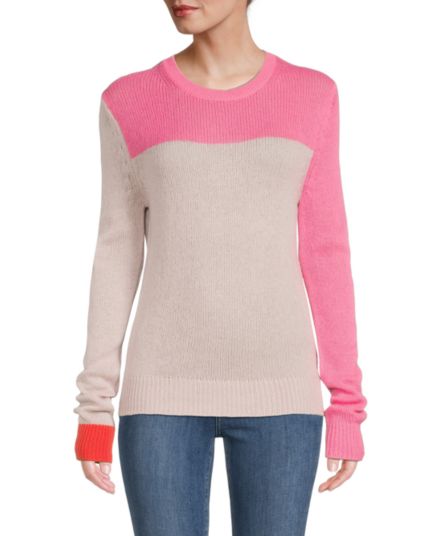 Шерсть & усилитель; Кашемировый свитер с цветными блоками Chinti and Parker