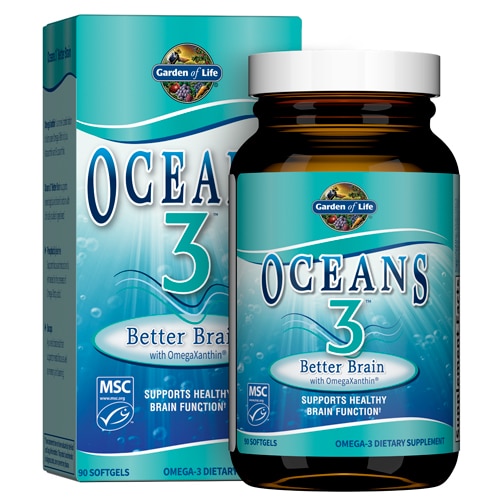Garden of Life Oceans 3™ Better Brain with OmegaXanthin® -- 90 мягких таблеток Garden of Life