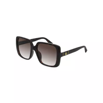 Прямоугольные солнцезащитные очки Gucci Lines 56 мм GUCCI